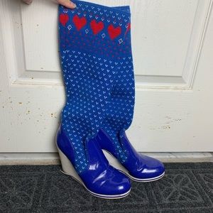 Betsey Johnson Sweater Wedge Boots